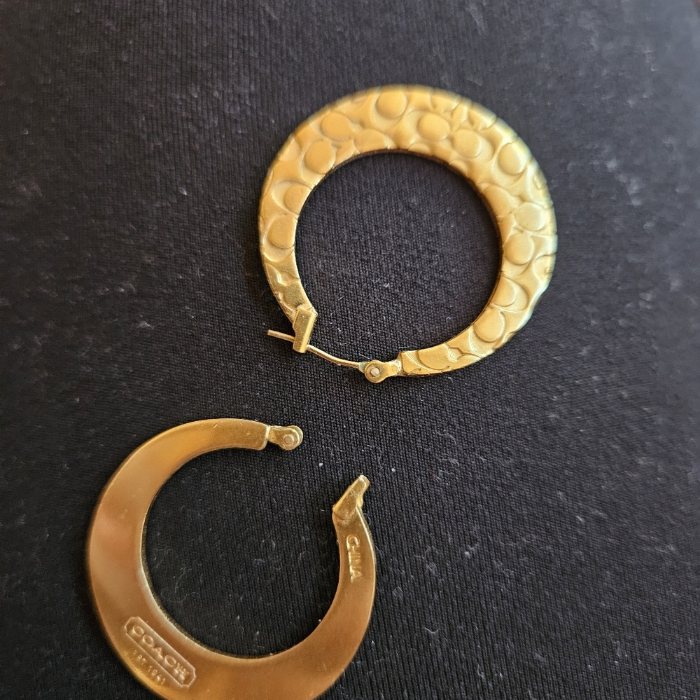 Coach Gold Hoop Earrings post needed